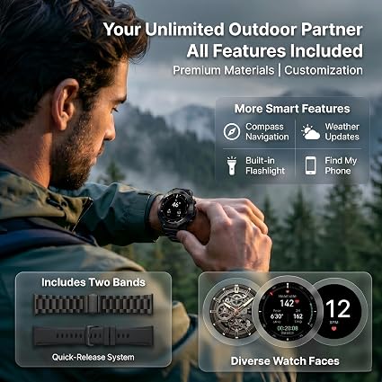 WalkerFit Rugged Smart Watch for Men