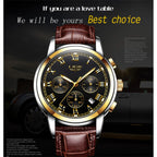 Men's Leather Casual Watch