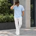 Men’s Cotton Linen Henley Shirt