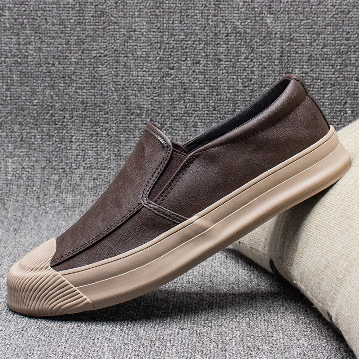 Casual Leather Rubber Shoes for Men