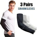 3-Pair Unisex Sun Protection Arm Sleeves