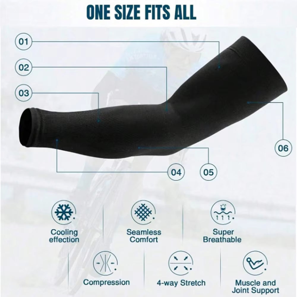 3-Pair Unisex Sun Protection Arm Sleeves