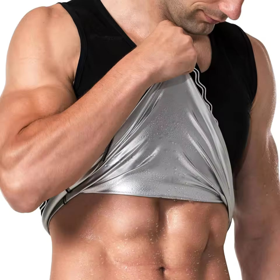 Men’s Sauna Sweat Shirt – Short Sleeve Body Shaper