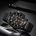 Fashionable Men's Mesh Strap Watch