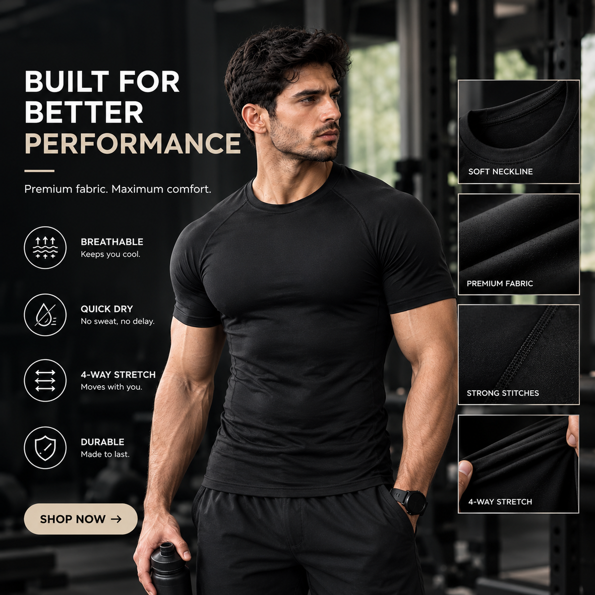 Men's Quick-Dry Compression Sports T-Shirt