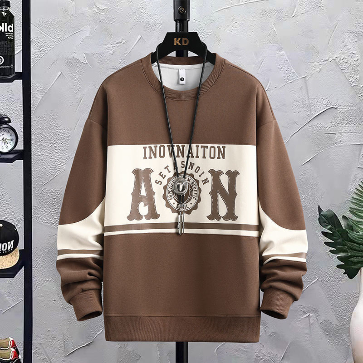 Men's Fashion Print Crewneck Sweatshirt