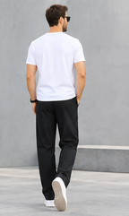 Men's Cotton Straight-Leg Casual Pants