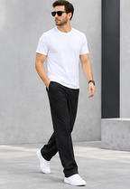Men's Cotton Straight-Leg Casual Pants