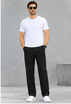Men's Cotton Straight-Leg Casual Pants